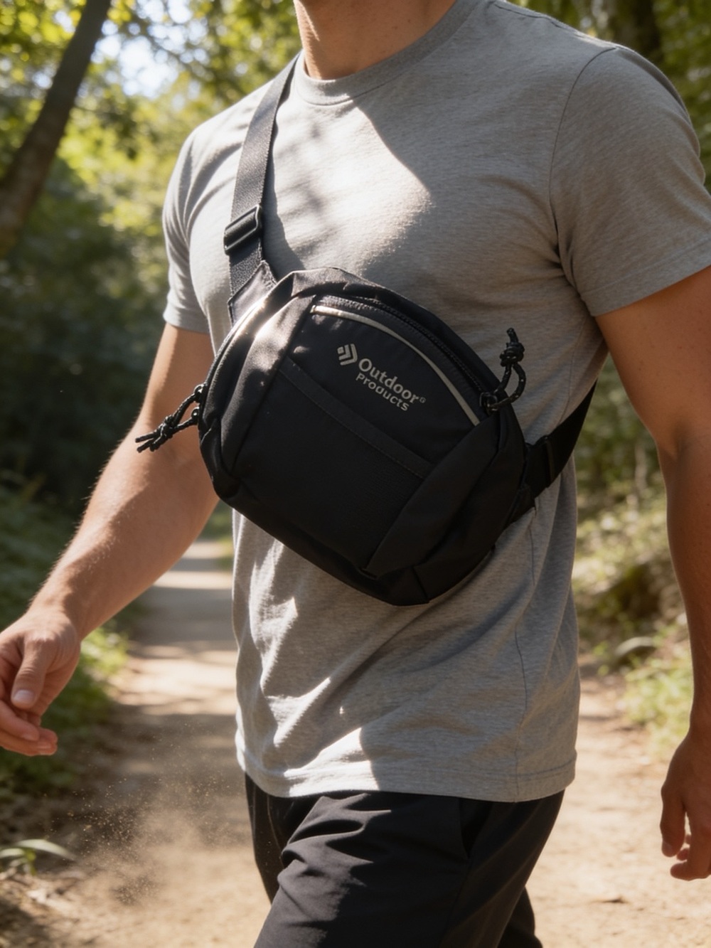 Outdoor Products Black Men's Crossbody Belt Bag